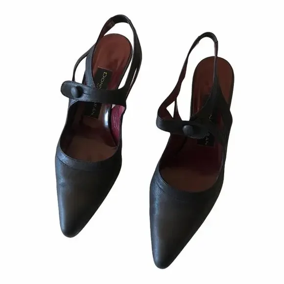 Donna Karan Astral Bronze Pump Pointed Toe 9 EUC